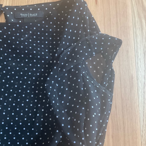 White House Black Market Black/White Polka Dot Dress, Size 4 - Picture 8 of 11